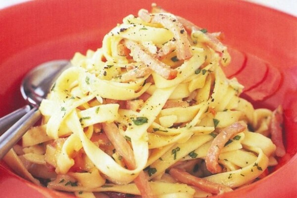 Recette Tagliatelles carbonara au cookeo