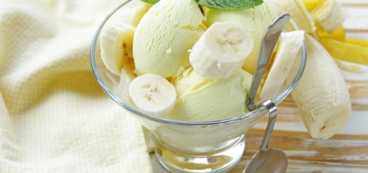 Glace à la banane et yaourt avec thermomix