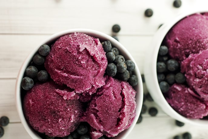 Sorbet myrtilles au Thermomix