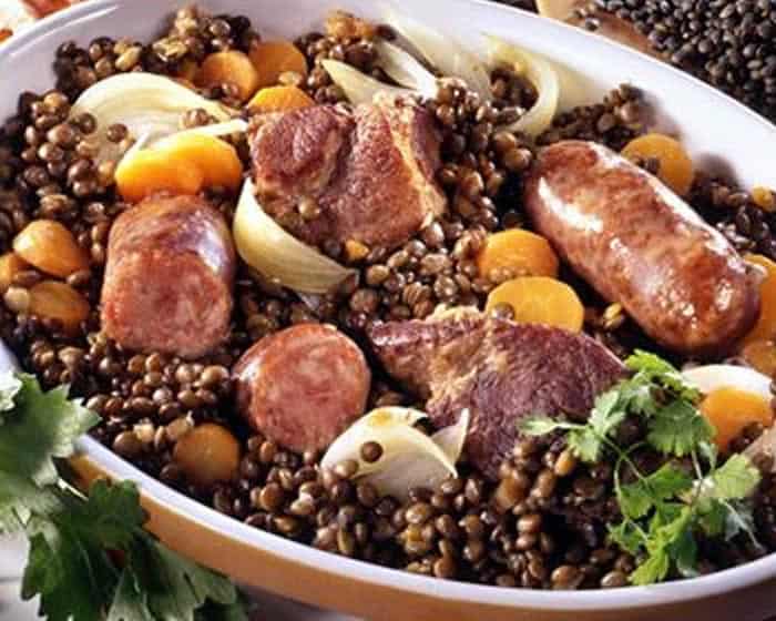 Jarret de porc aux lentilles au Thermomix : recette facile