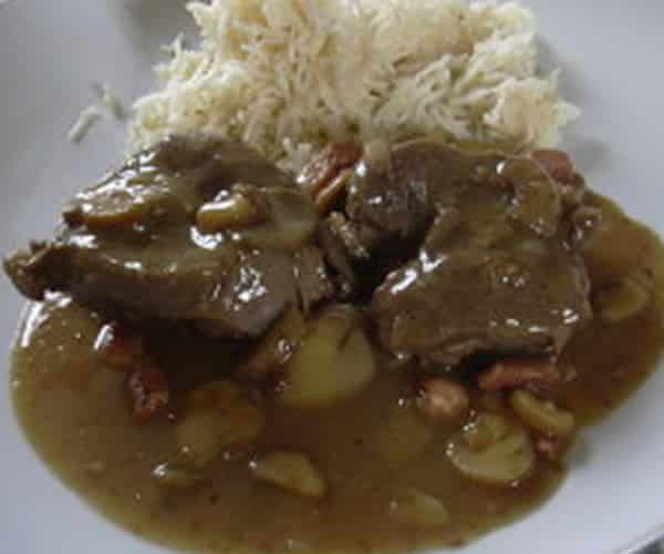 Joues de porc aux champignons au Thermomix : recette fondante