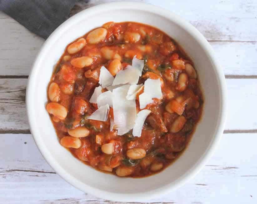 Ragoûts de haricots blancs au tomate au Thermomix : recette facile