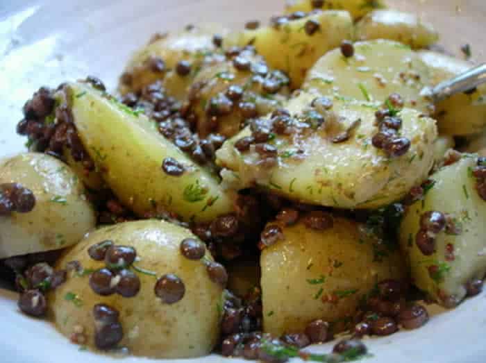 Lentille et pomme de terre au Thermomix : recette avec sauce à la moutarde