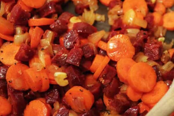 Carottes et chorizo recette Facile au Thermomix : accompagnement savoureux