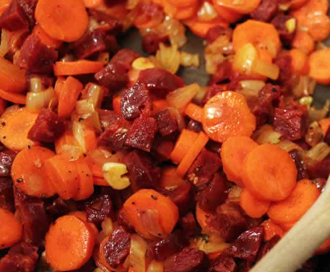 Carottes et chorizo recette Facile au Thermomix : accompagnement savoureux