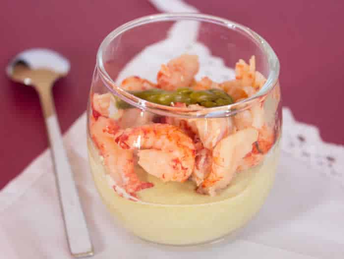 Verrine asperges vertes et crevettes au Thermomix : recette facile