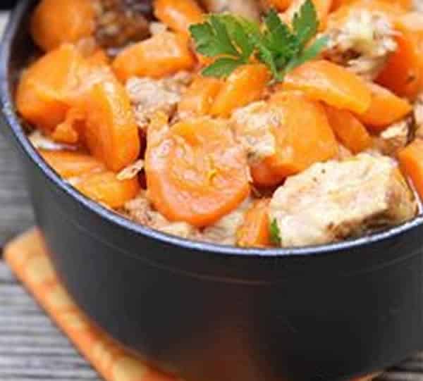 Poulet aux carottes light au Thermomix : recette légère à l'orange