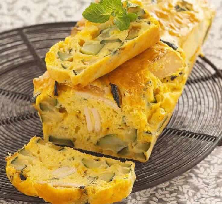 Cake poulet courgettes et mozzarella au Thermomix : recette facile