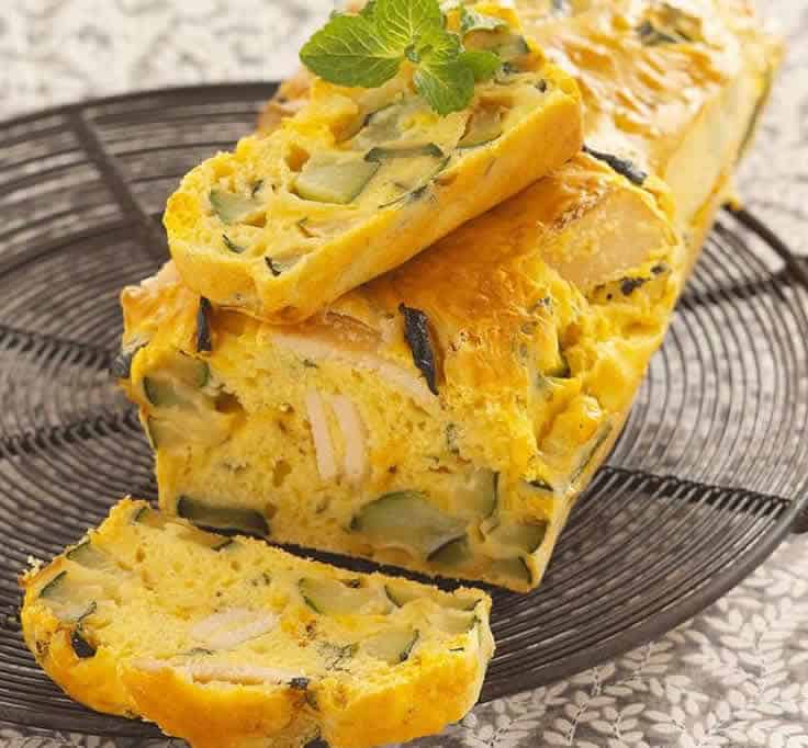 Cake poulet courgettes et mozzarella au Thermomix