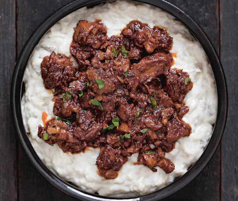Ragoût d'agneau et purée d'aubergines au Thermomix : recette facile