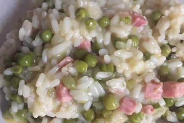 Risotto aux poireaux petits pois et jambon au Cookeo