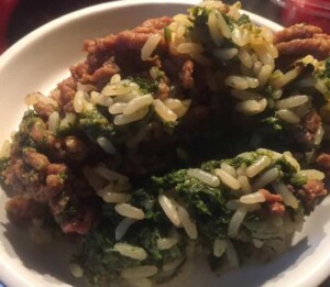 Viande hachée épinards et riz au Cookeo