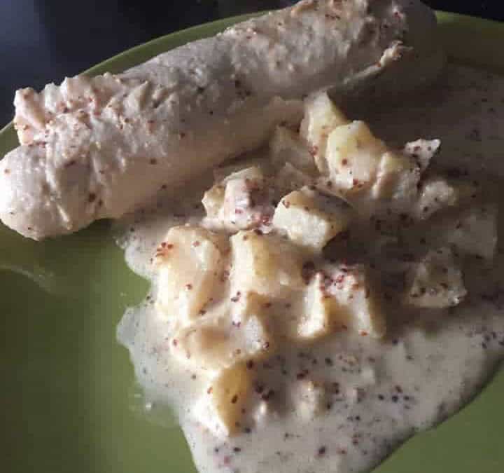 Boudins Blancs à la Crème de Moutarde au Cookeo