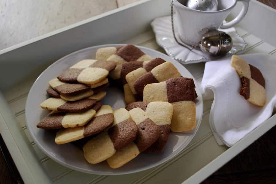Biscuits Damiers de Noël au Thermomix, bicolores et gourmands