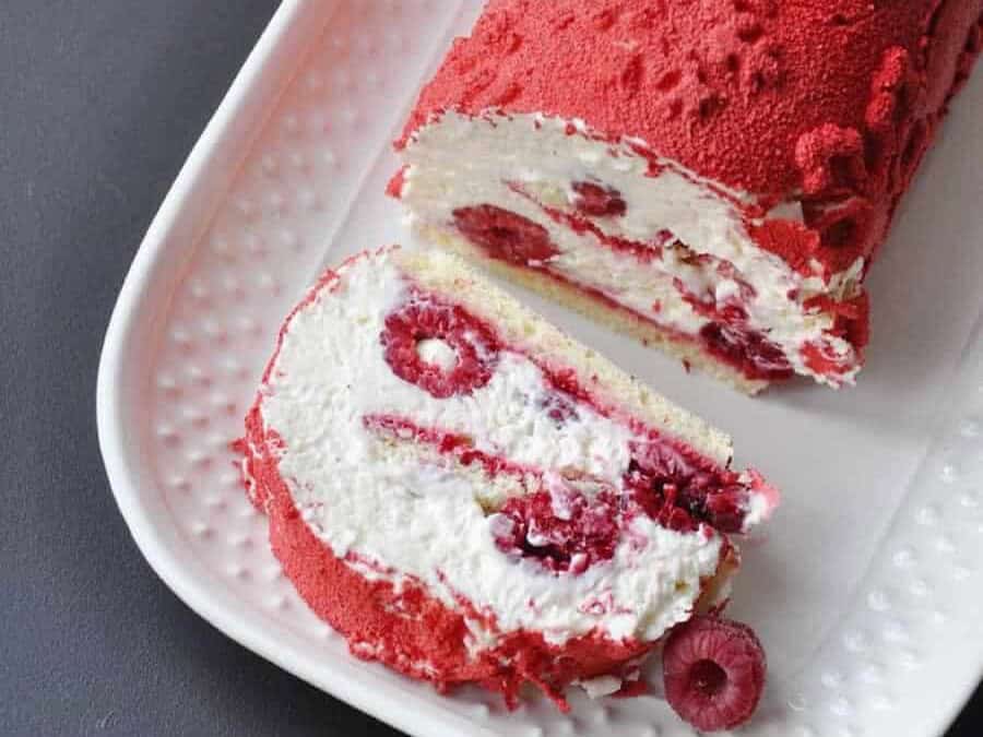 Bûche tiramisu framboises au Thermomix