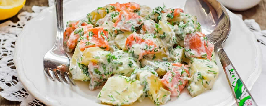 Salade de pommes de terre au saumon au Thermomix