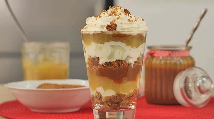 Verrines pommes caramel et speculos au thermomix