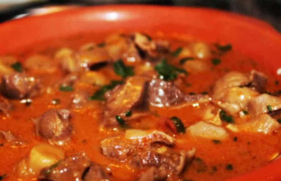 Gésiers à la portugaise au Thermomix : recette mijotée facile