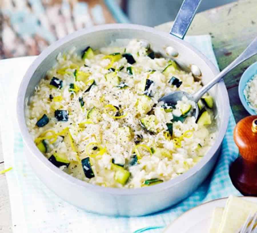 Risotto aux courgettes et au curry au Thermomix