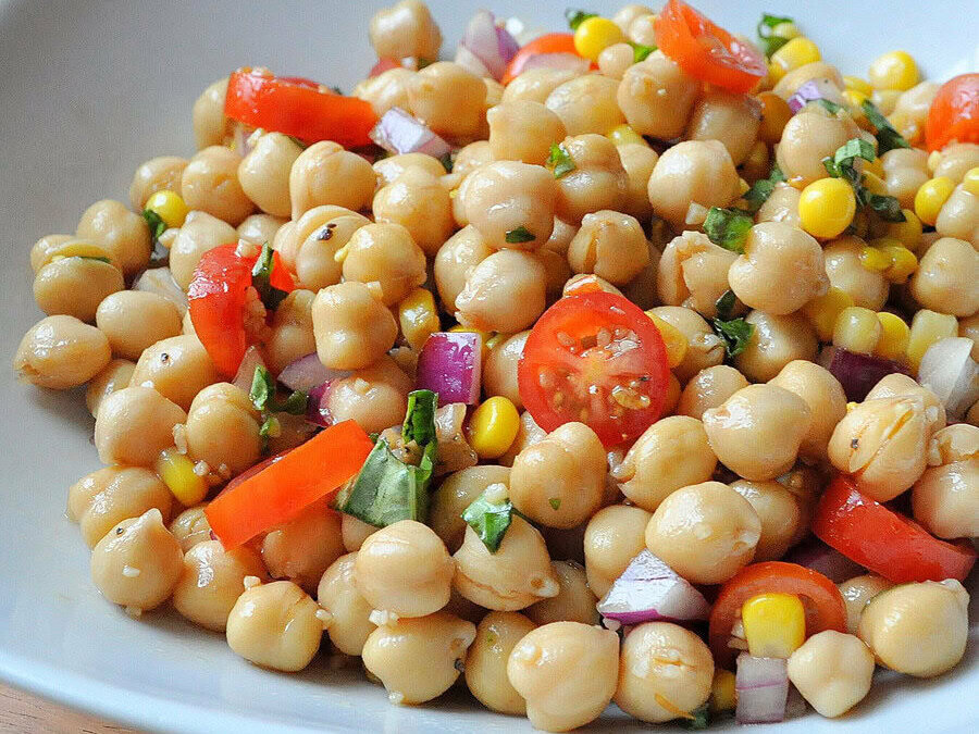 Salade de Pois Chiches Recette WW : fraîche et 0 SP