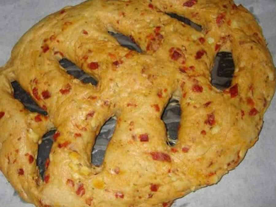 Fougasse au chorizo au Thermomix