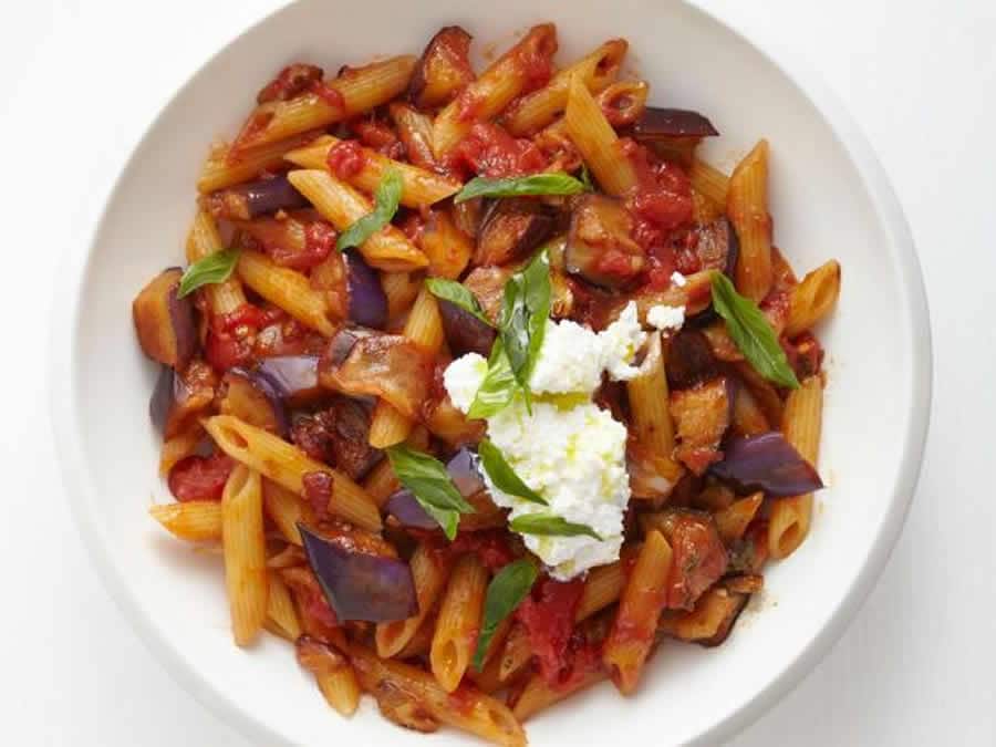 Pâtes à la sauce aux aubergines au Thermomix