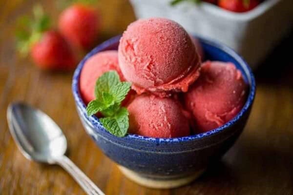 Sorbet Fraise au thermomix Recette WW