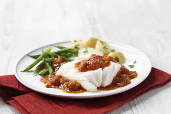 Dos de cabillaud sauce chorizo au thermomix