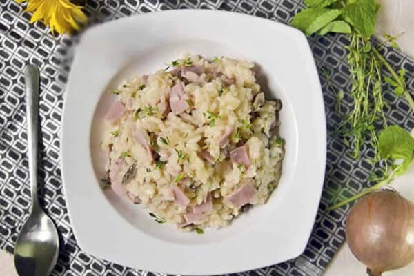 Risotto champignons et jambon au Thermomix