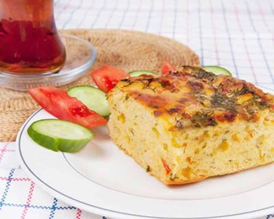Cake aux légumes et aux crevettes au Thermomix