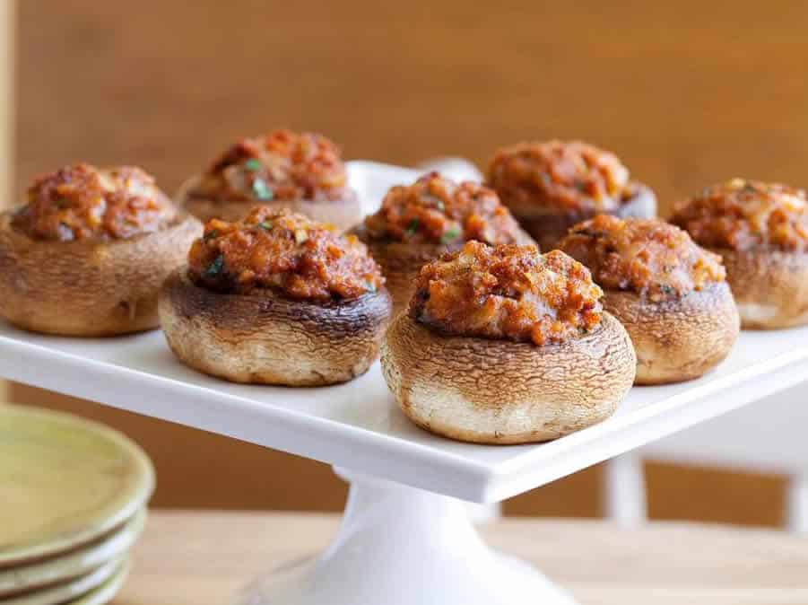 Champignons farcis au chorizo au thermomix