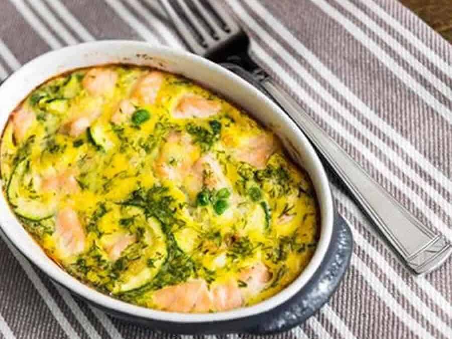 Clafoutis de saumon aux poireaux au thermomix