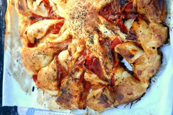 Pizza soleil torsadée au thermomix