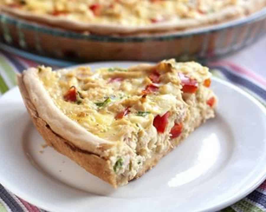 Quiche aux poivrons et poulet au thermomix