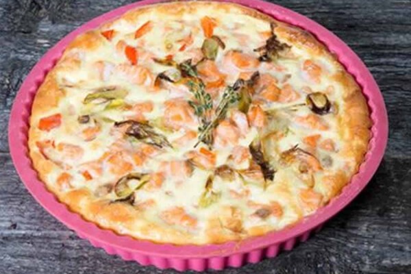 Quiche sans pâte au brocoli et saumon au thermomix