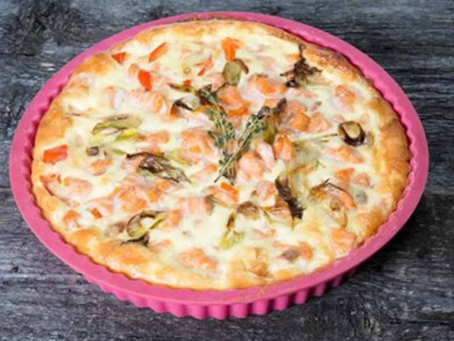 Quiche sans pâte au brocoli et saumon au thermomix