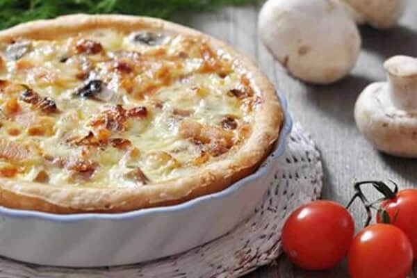 Tarte aux champignons et au chèvre au thermomix