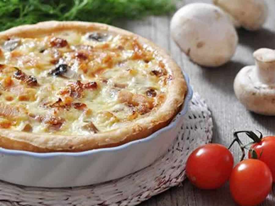 Tarte aux champignons et au chèvre au thermomix