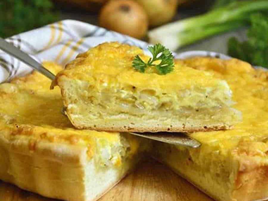 Tarte aux fanes d'oignons au thermomix