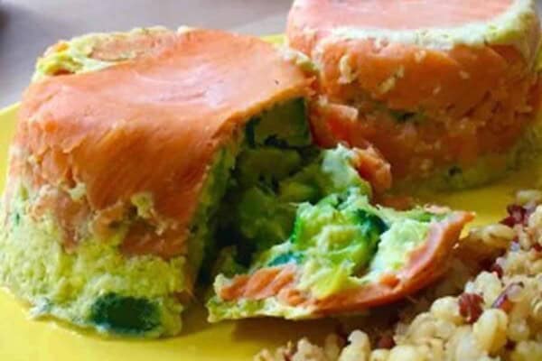 Timbales de saumon à la mousse de courgette au Thermomix