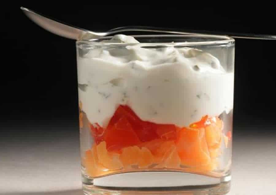 Verrine de saumon St Môret au Thermomix