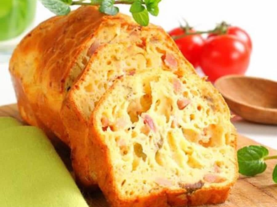 Cake moelleux au jambon et gruyère au thermomix