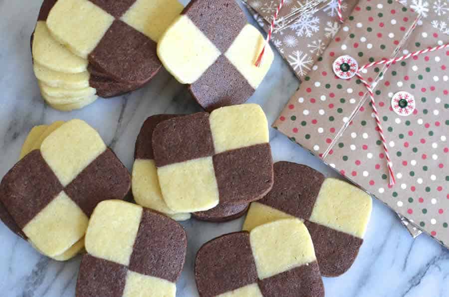 Petits sablés damier au Thermomix