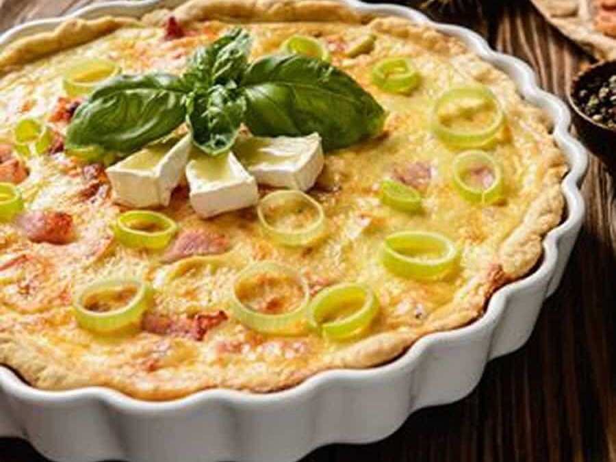 Tarte aux poireaux et lardons au thermomix
