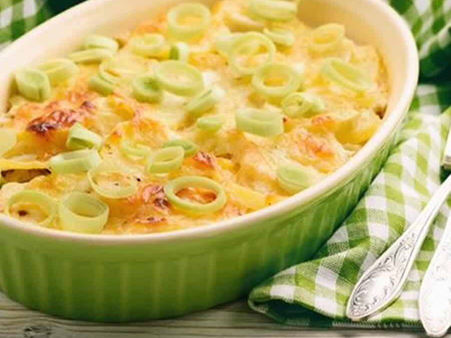 Gratin de poireaux sauce camembert au thermomix