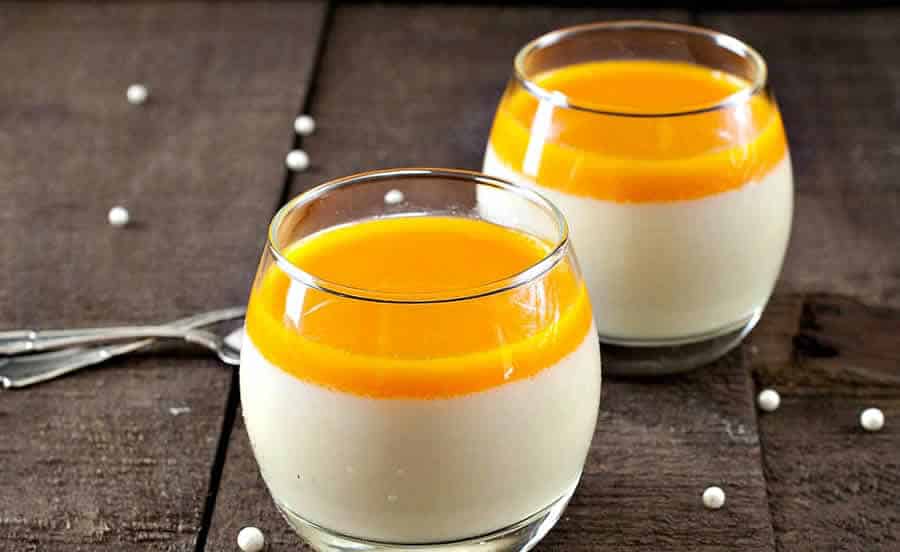 Panna cotta au coulis de mangue au thermomix