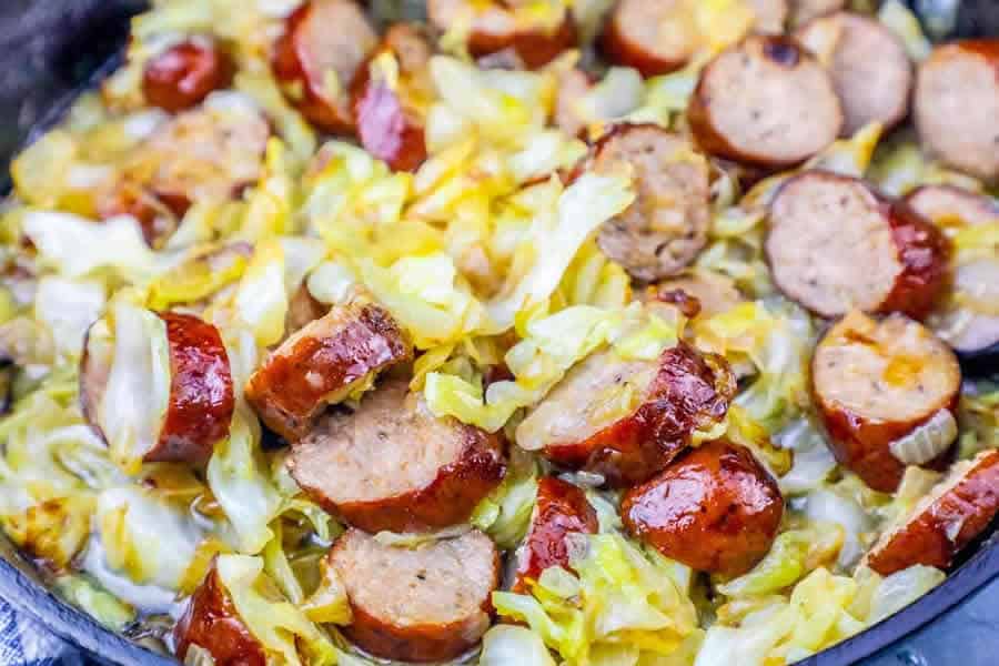 Chou aux saucisses à la vapeur au Thermomix