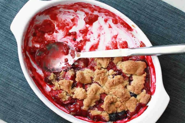 Crumble aux fruits rouges au Thermomix