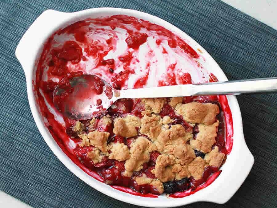 Crumble aux fruits rouges au Thermomix