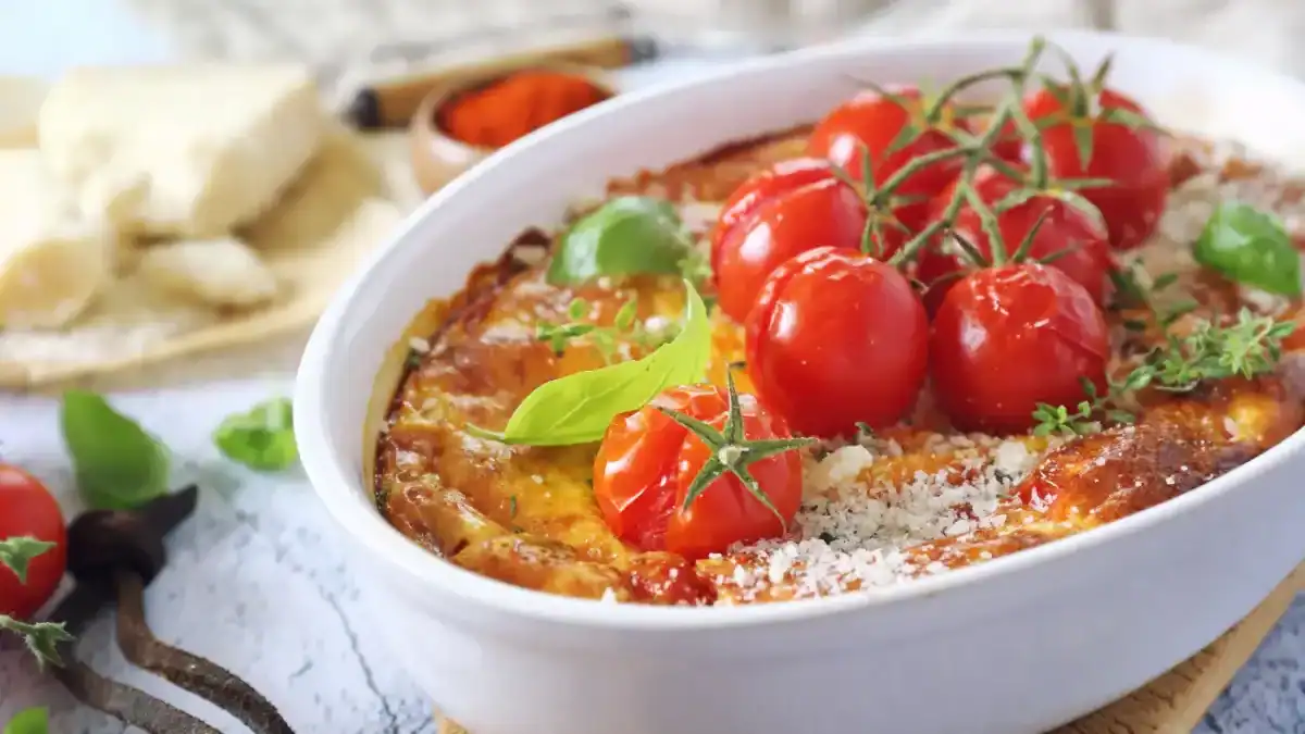 Clafoutis tomates miel moutarde au Thermomix